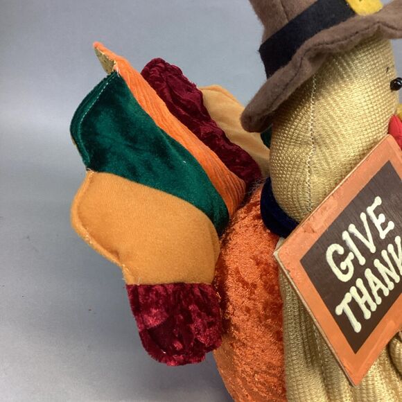 Sunset Bay Seasonal Turkey Pilgrim Plush Shelf Sitter #C5959 - 28” - Picture 10 of 15